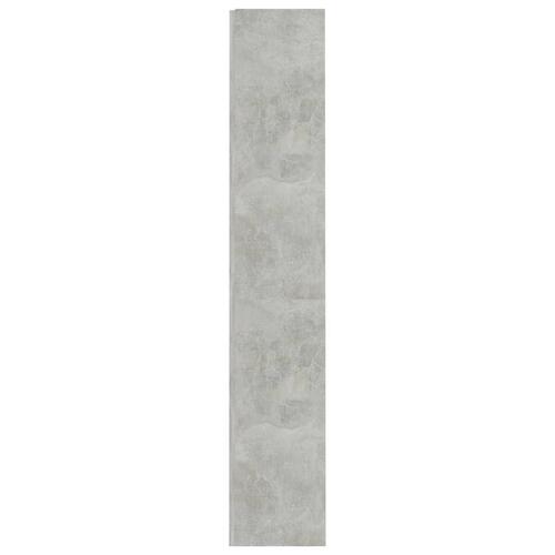 Bogreol med 4 hylder 60x24x142 cm konstrueret træ betongrå