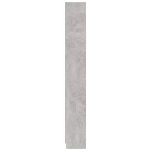 Bogreol 60x24x175 cm 5 hylder konstrueret træ betongrå