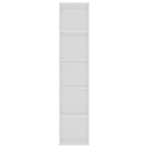 Bogreol 40x30x189 cm konstrueret træ hvid