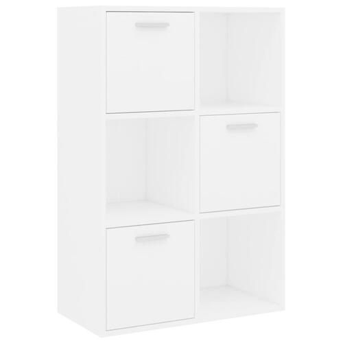 Kontorreol 60x29,5x90 cm konstrueret træ hvid