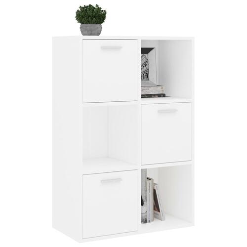 Kontorreol 60x29,5x90 cm konstrueret træ hvid