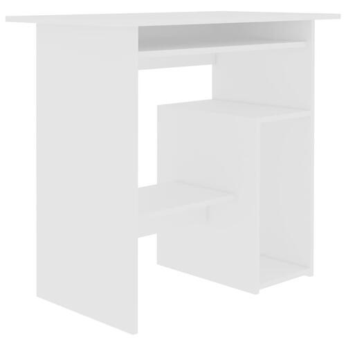 Skrivebord 80x45x74 cm konstrueret træ hvid