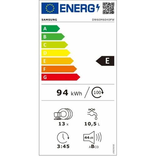 Samsung opvaskemaskine DW60M6040FW - 60 cm, hvid