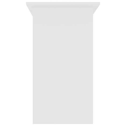 Skrivebord 80x45x74 cm konstrueret træ hvid