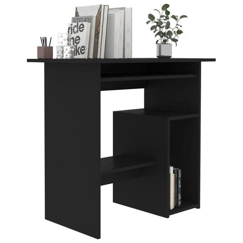 Skrivebord 80x45x74 cm konstrueret træ sort