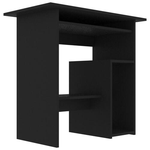 Skrivebord 80x45x74 cm konstrueret træ sort
