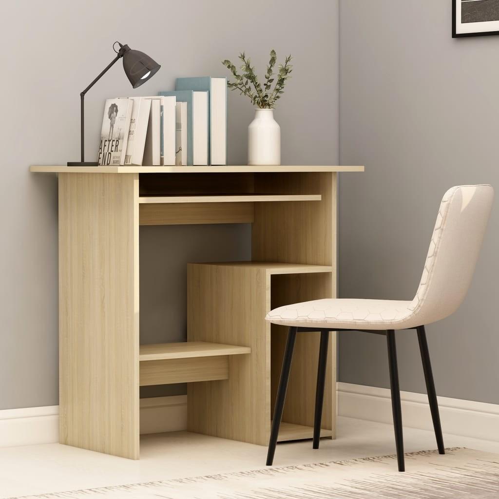 Skrivebord 80 x 45 x 74 cm spånplade sonoma-eg