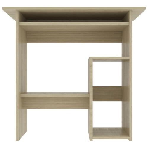 Skrivebord 80x45x74 cm konstrueret træ sonoma-eg