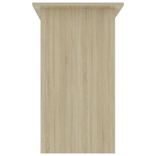 Skrivebord 80x45x74 cm konstrueret træ sonoma-eg