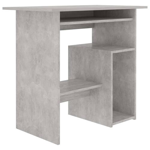 Skrivebord 80x45x74 cm konstrueret træ betongrå