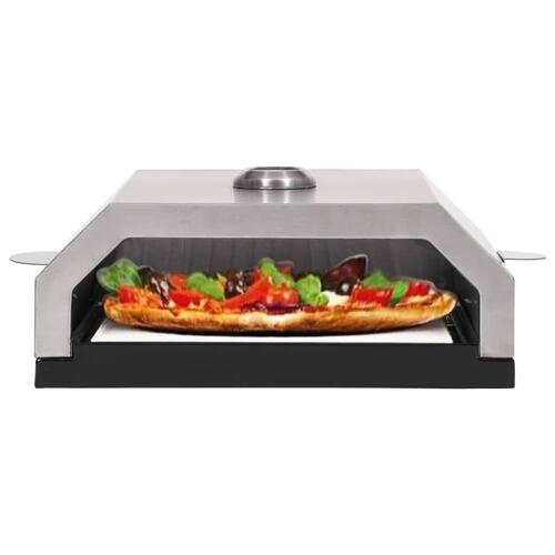 Pizzaovn med keramisk sten til gas- eller kulgrill
