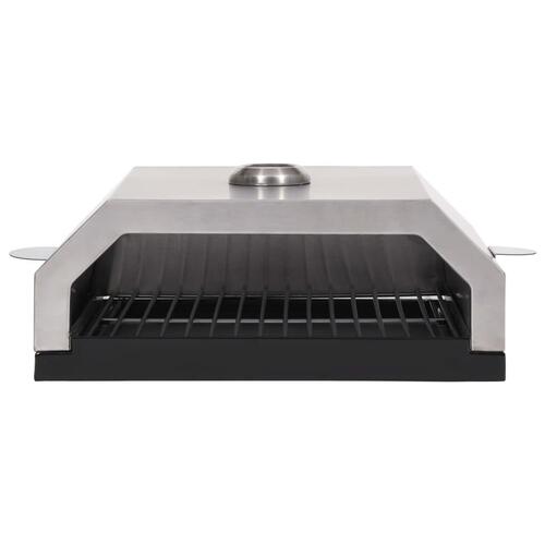 Pizzaovn med keramisk sten til gas- eller kulgrill