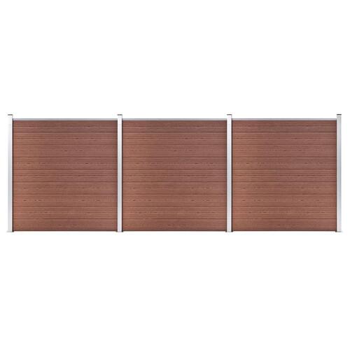 Havehegn 526 x 186 cm WPC brun