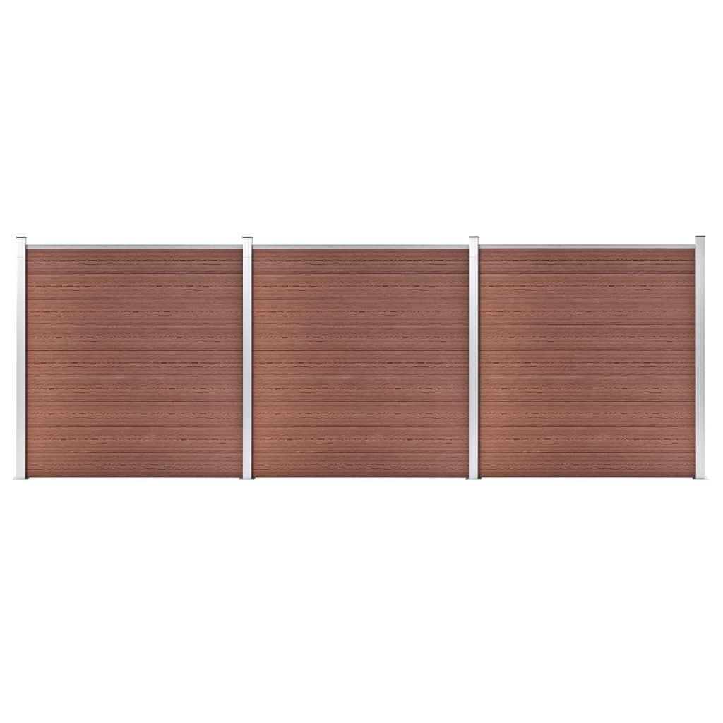 Havehegn 526 x 186 cm WPC brun