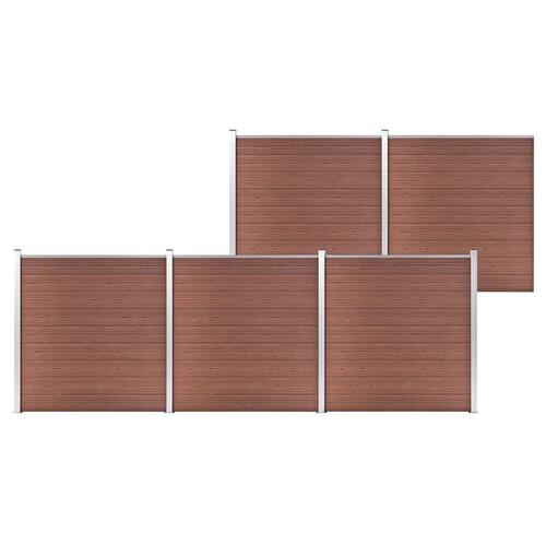 Havehegn 872x186 cm WPC brun