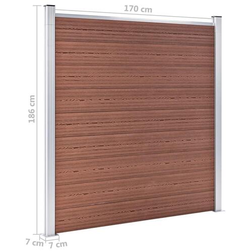 Havehegn 872x186 cm WPC brun