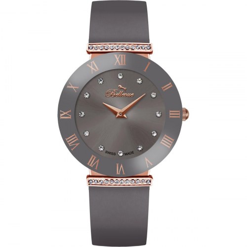 Dameur Bellevue E112 - armbåndsur til kvinder Ø 25 mm, grå/rosa