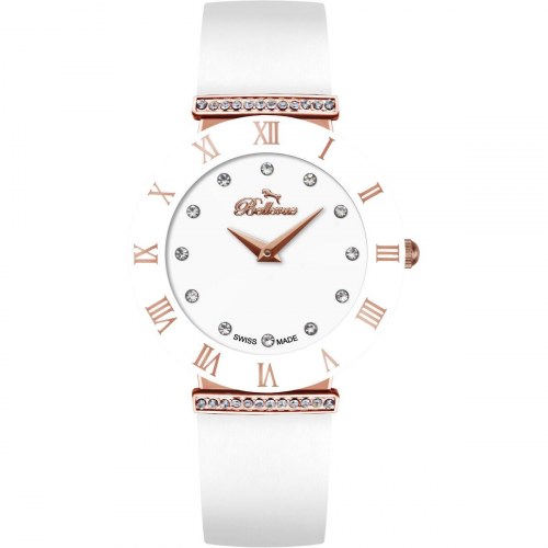 Dameur Bellevue E119 - armbåndsur til kvinder, Ø 33 mm, hvid/pink