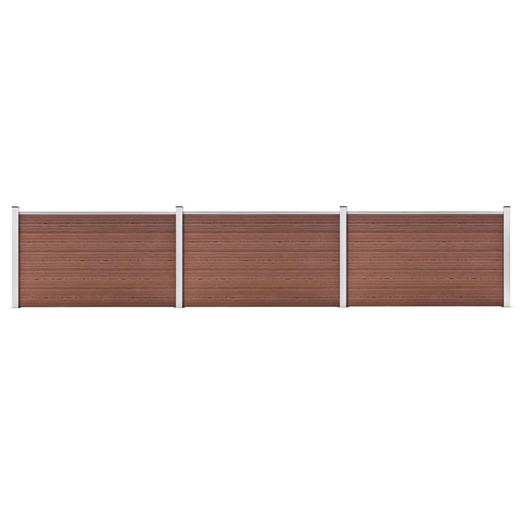 Havehegn 526 x 106 cm WPC brun