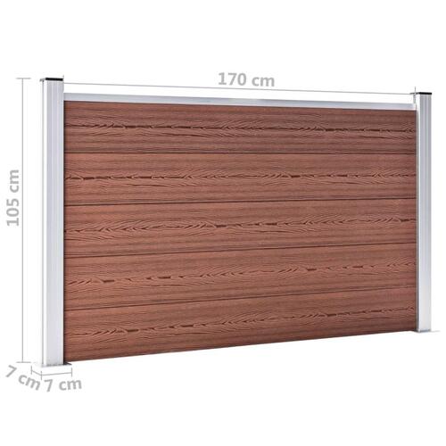 Havehegn 872 x 106 cm WPC brun