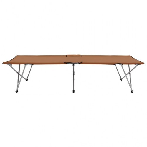 Campingseng 206x75x45 cm XXL brun