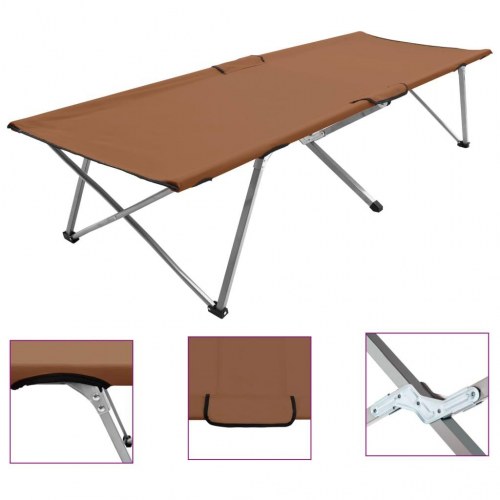 Campingseng 206x75x45 cm XXL brun