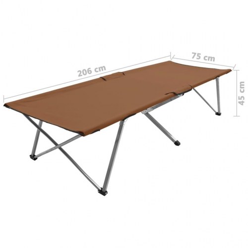 Campingseng 206x75x45 cm XXL brun