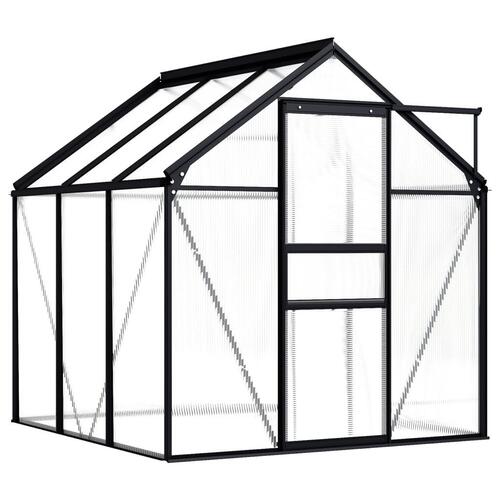Drivhus 3,61 m³ aluminium antracitgrå