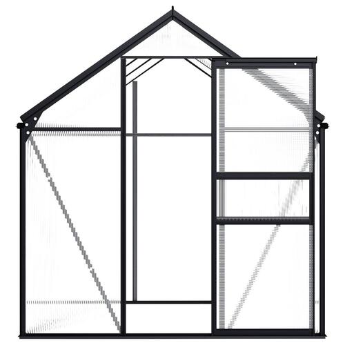 Drivhus 3,61 m³ aluminium antracitgrå