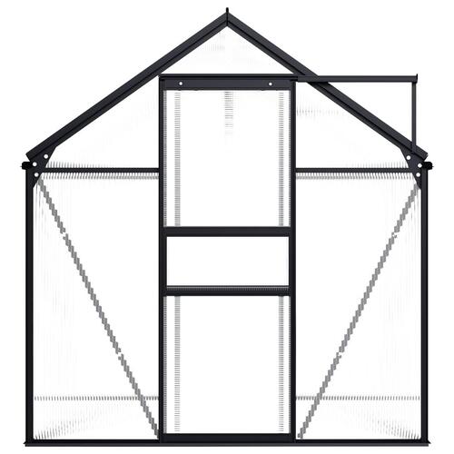 Drivhus 3,61 m³ aluminium antracitgrå