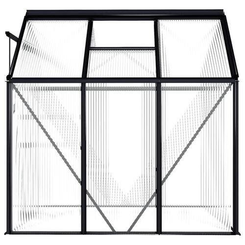 Drivhus 3,61 m³ aluminium antracitgrå