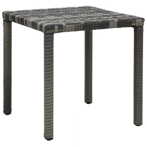 Liggestole med bord polyrattan antracitgrå