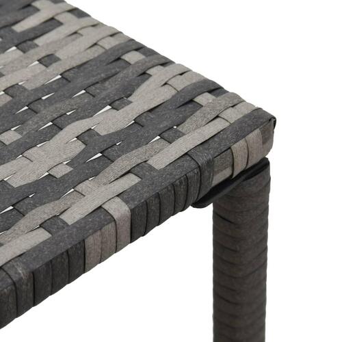 Liggestole med bord polyrattan antracitgrå