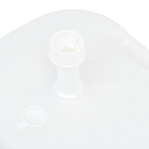 Parasolfod 16 l sand- eller vandfyld plastik hvid