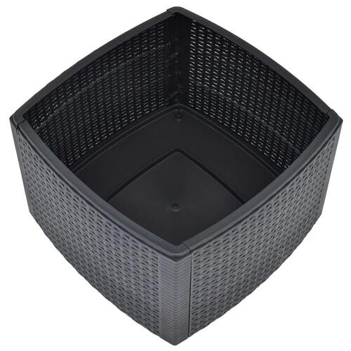 Sidebord 54 x 54 x 36,5 cm plastik antracitgrå
