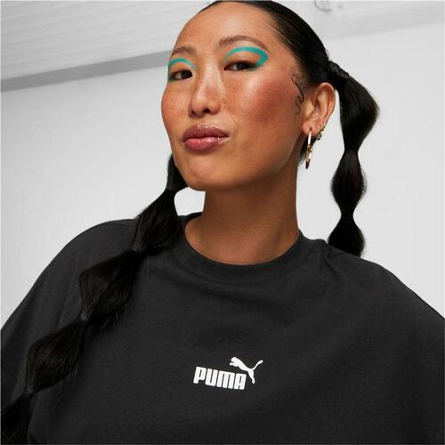 Kortærmet T-shirt til Kvinder Puma Power Colorblock Hvid Sort L
