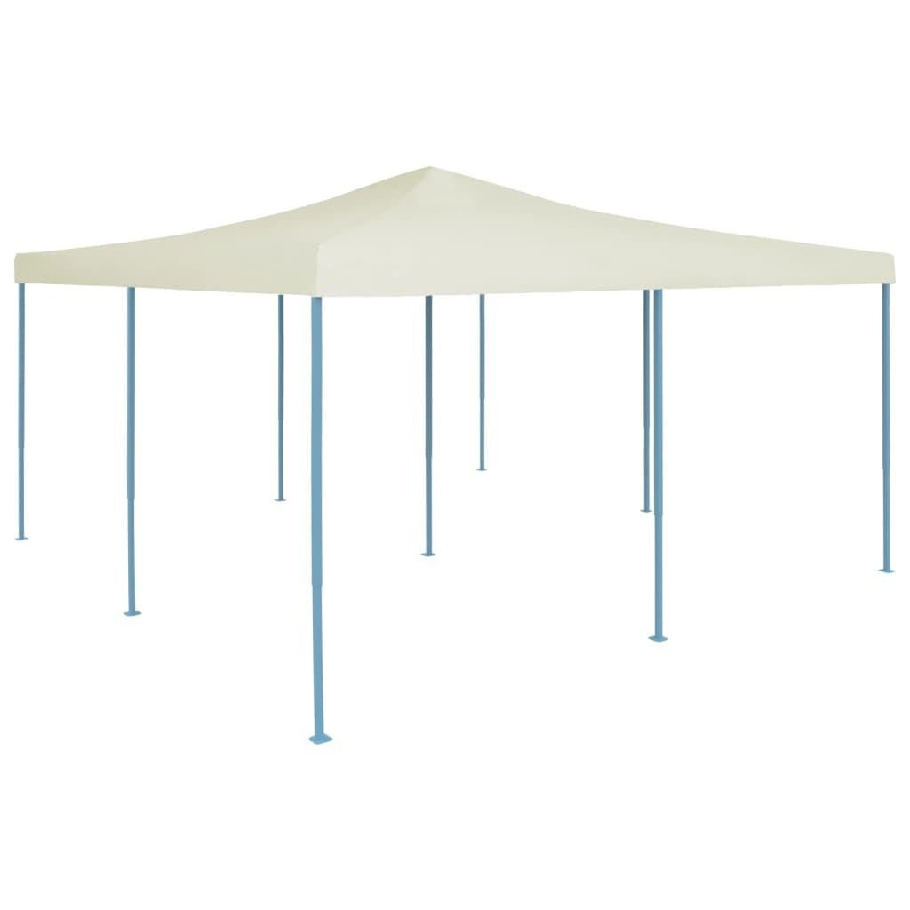 Foldbar pavillon 5x5 m cremefarvet