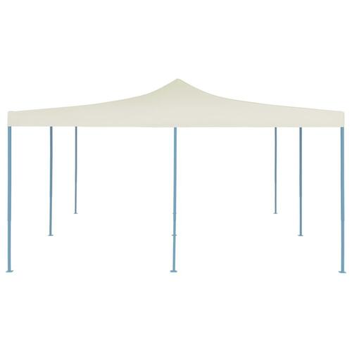 Foldbar pavillon 5x5 m cremefarvet
