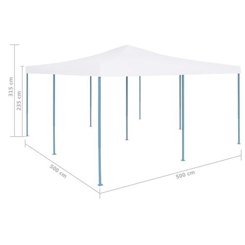 Foldbar pavillon 5x5 m hvid