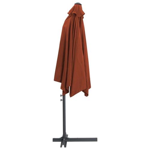 Udendørs parasol med stålstang 300 cm terracottafarvet