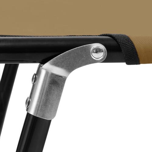 Foldbar liggestol stål gråbrun