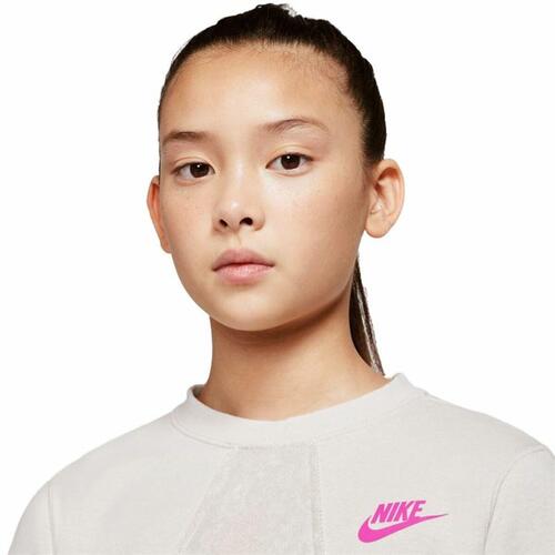 Sweatshirt uden hætte til piger Nike Heritage Beige 10-12 år