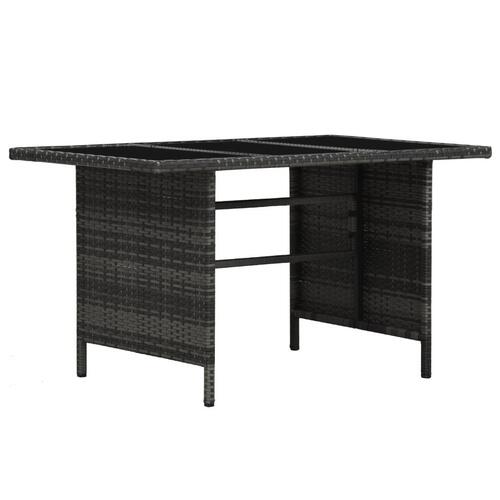 Haveloungesæt 3 dele med hynder polyrattan grå