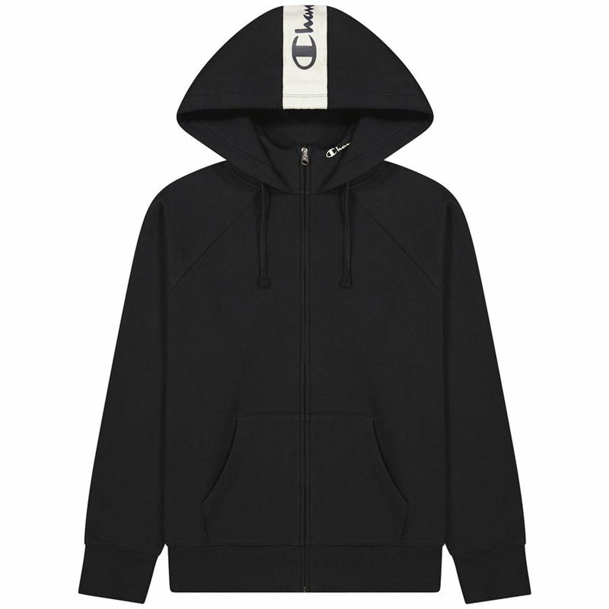 Hættetrøje til Mænd Champion Full Zip Sort L