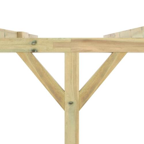 Vægmonteret pergola 4x3x2,1 m træ