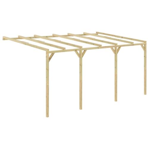 Vægmonteret pergola 5x3x2,1 m træ