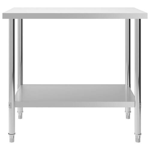 Arbejdsbord til køkken 100x60x85 cm rustfrit stål