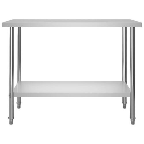 Arbejdsbord til køkken 120x60x85 cm rustfrit stål
