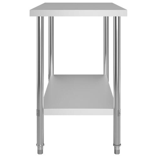 Arbejdsbord til køkken 120x60x85 cm rustfrit stål