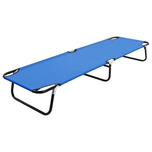 Foldbar liggestol stål blå